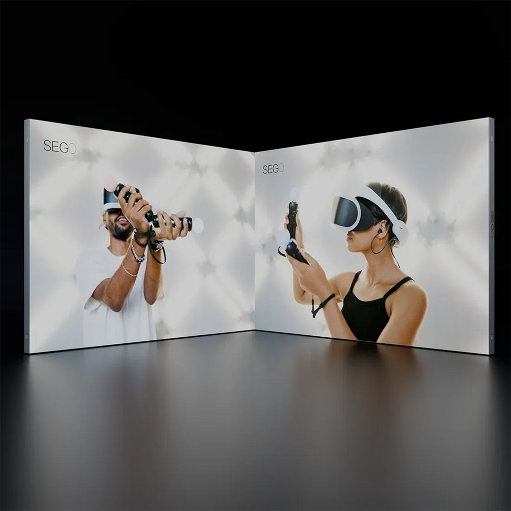 3x3m Backlit SEG L-Shape Lightbox Wall Kit
