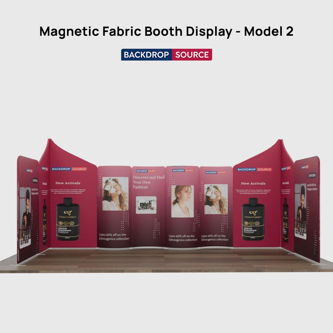 Magnetic Fabric Booth Display - Model 2 (6m x 6m)