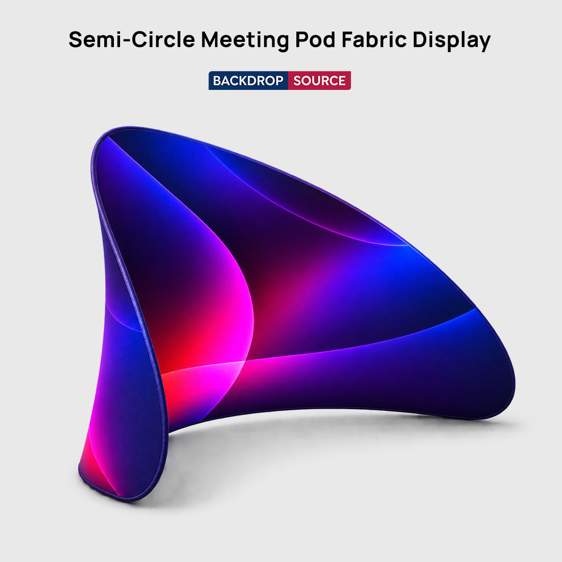 Semi-Circle Meeting Pod Fabric Display