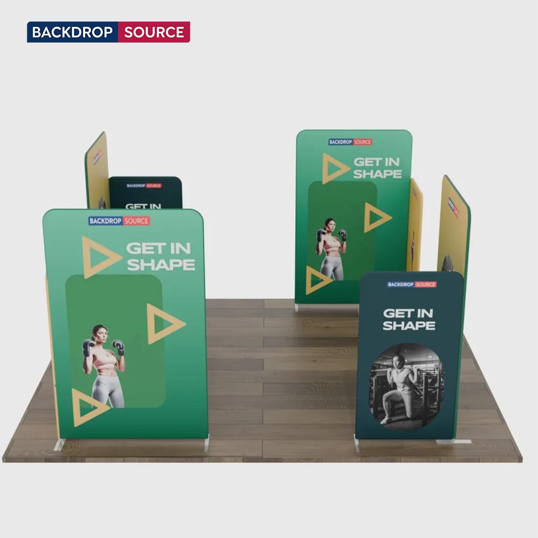 Magnetic Fabric Booth Display - Model 4 (6m x 6m)