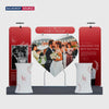 3x3m Booth Kit with Heart-Shape Backdrop & 2 Oval Counters