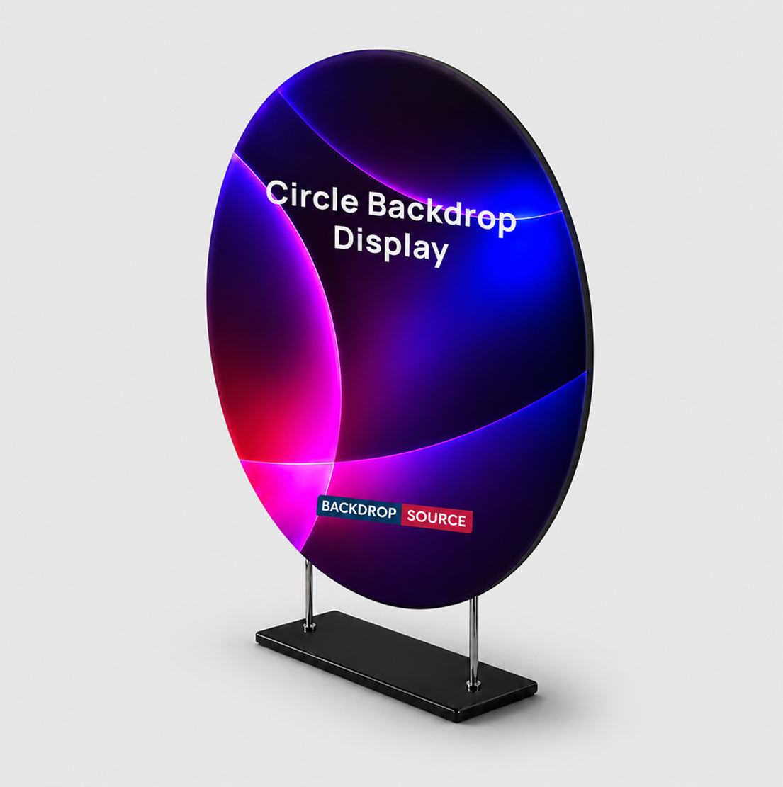 Custom Circle Fabric Backdrop Display