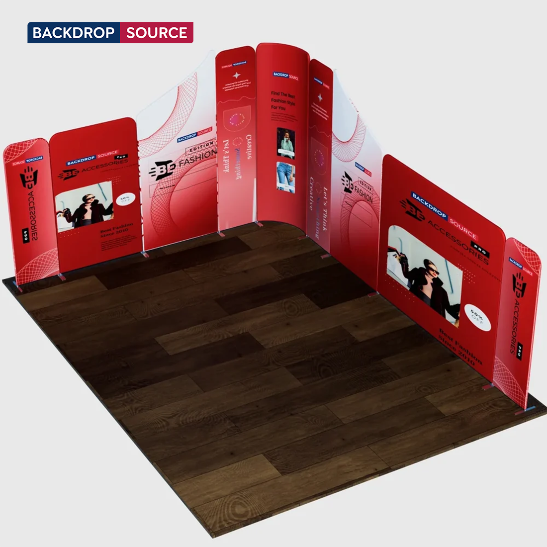 Magnetic Fabric Booth Display - Model 5 (4 x 4m)