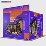 3m Folding SEG Booth Kit with Header Band & Sidewalls