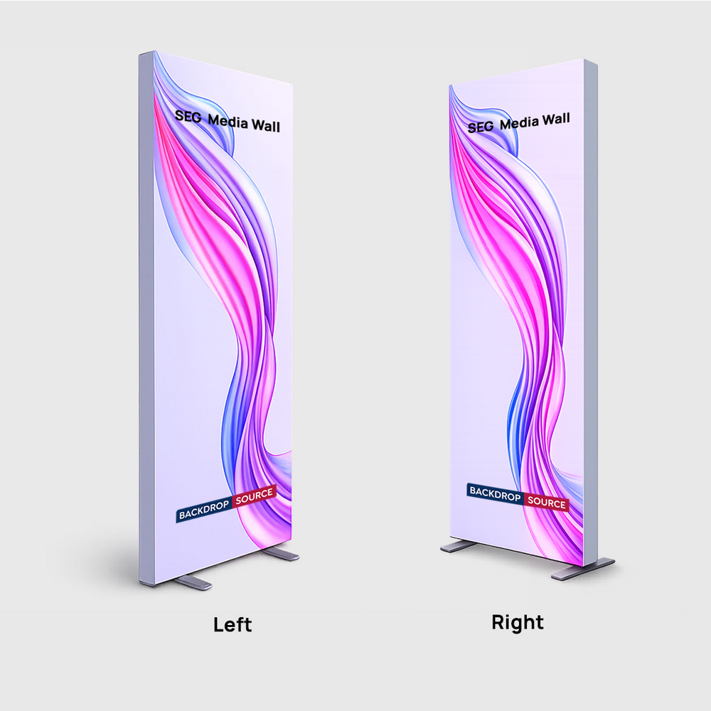 Non-Backlit SEG Fabric Media Wall - 0.85m W x 2m H