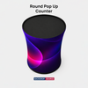 Backlit Fabric Round Pop Up Counter