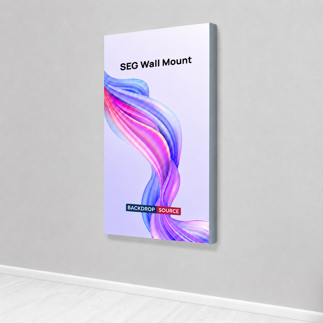 Wall-Mounted SEG Fabric display - 100mm Depth