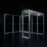 4.5x3m Backlit SEG Booth Kit with L-Arches & 4 Sidewalls