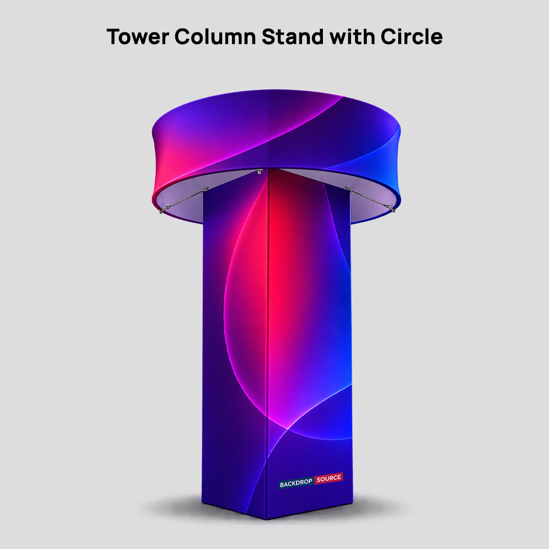 Fabric Tower Column Stand with Circle