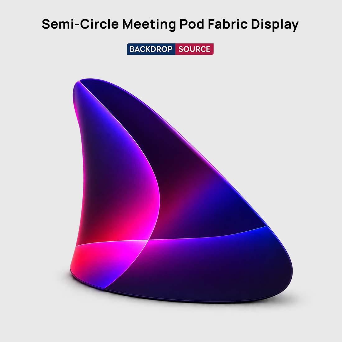 Semi-Circle Meeting Pod Fabric Display