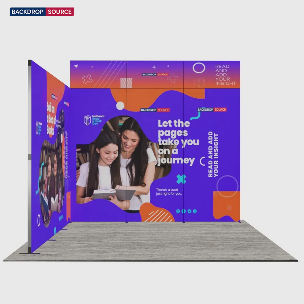 3m Folding SEG Booth Kit with Header Band & Sidewalls