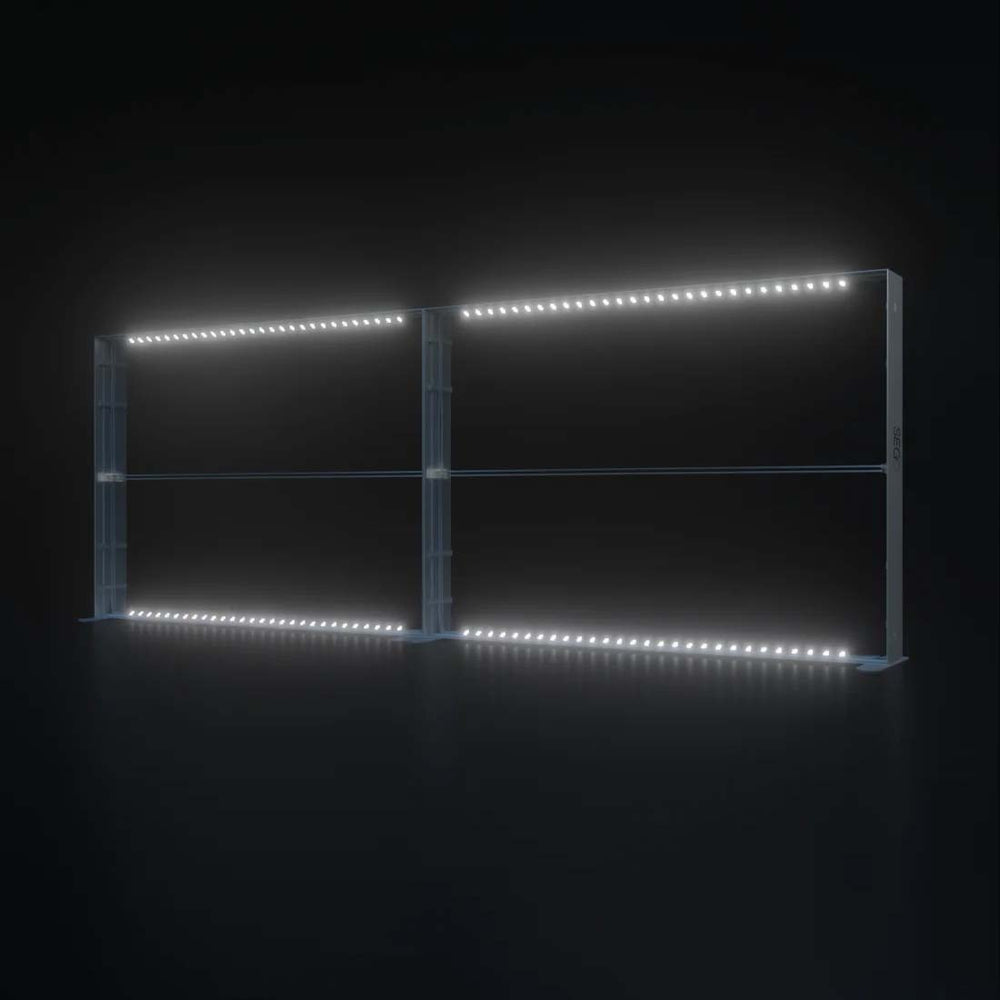 6x3m Backlit SEG Lightbox Wall with 2 Frames