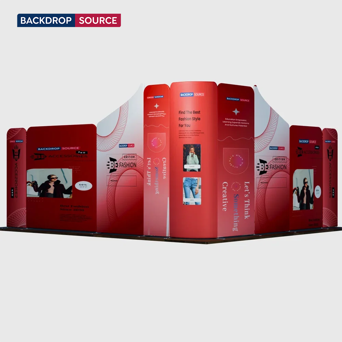 Magnetic Fabric Booth Display - Model 5 (4 x 4m)