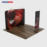 3x3m Trade Show Booth Kit with Backwall & Roll-Up Banner Stand
