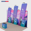 6x3m Booth Kit with 6m Backwall, Slanted Towers & Counter