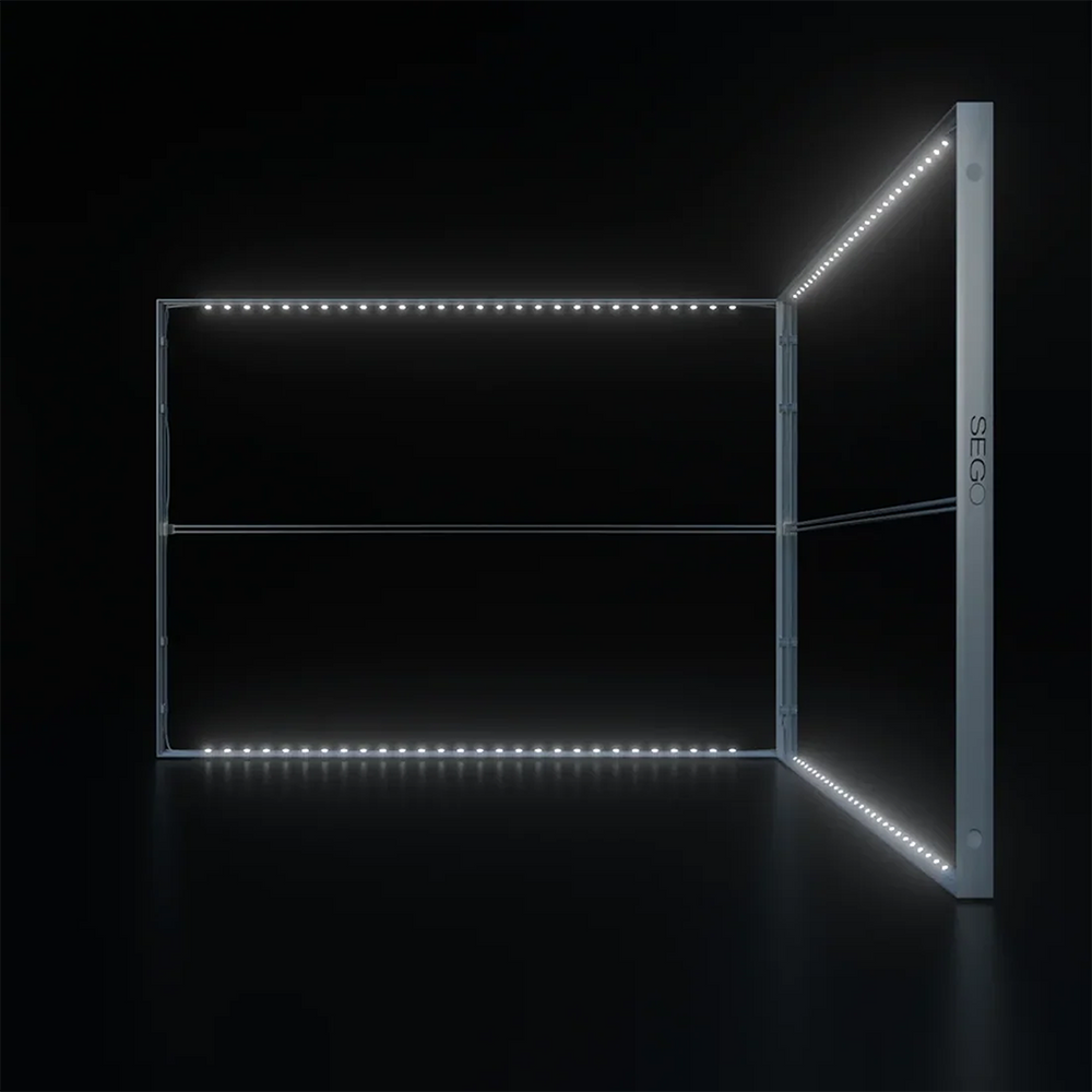 3x3m Backlit SEG L-Shape Lightbox Wall Kit