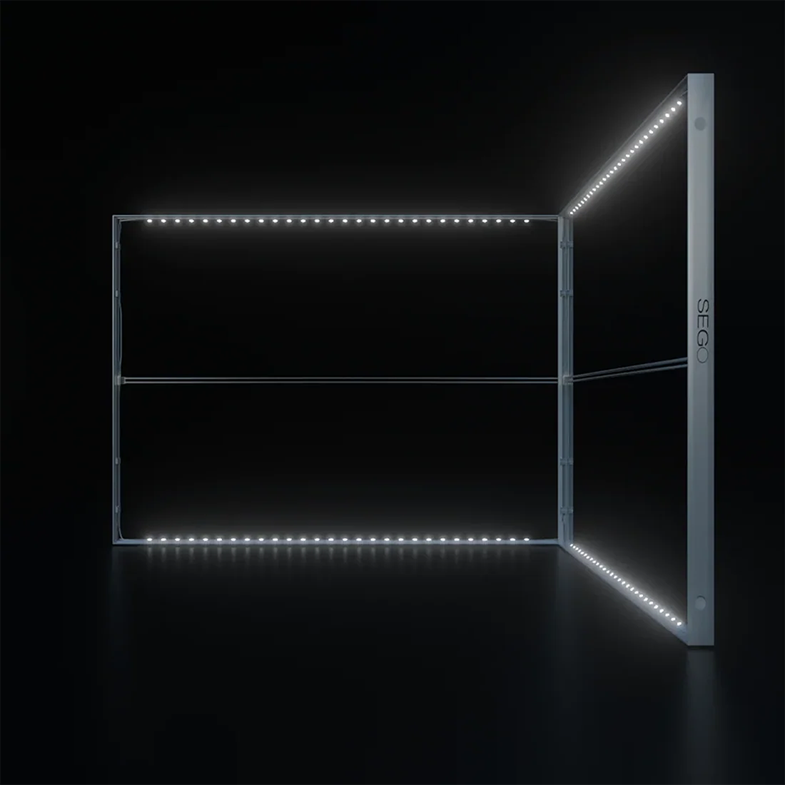 3x3m Backlit SEG L-Shape Lightbox Wall Kit
