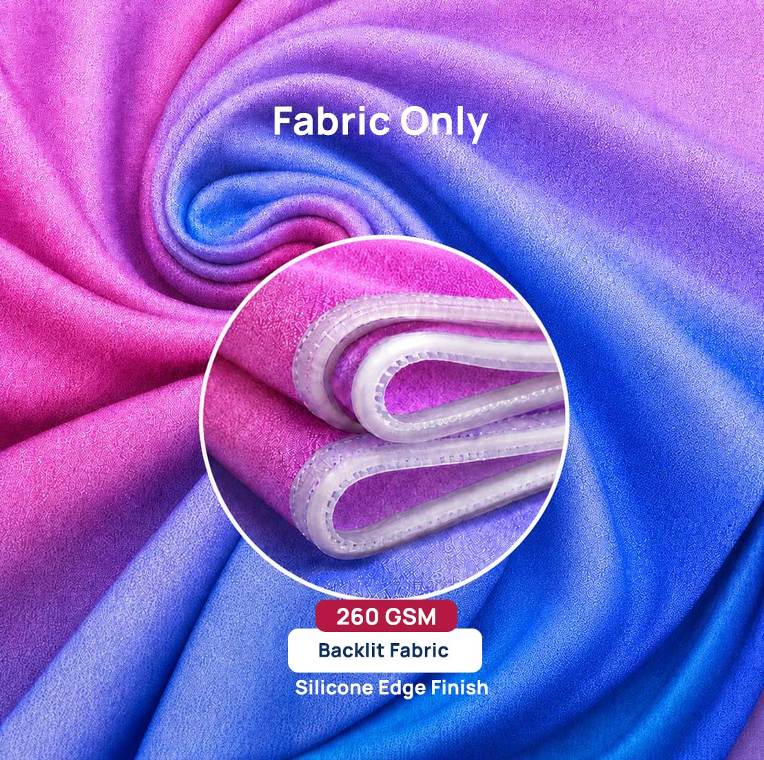 Non-Backlit Wall-Mounted SEG Fabric display - 40mm Depth