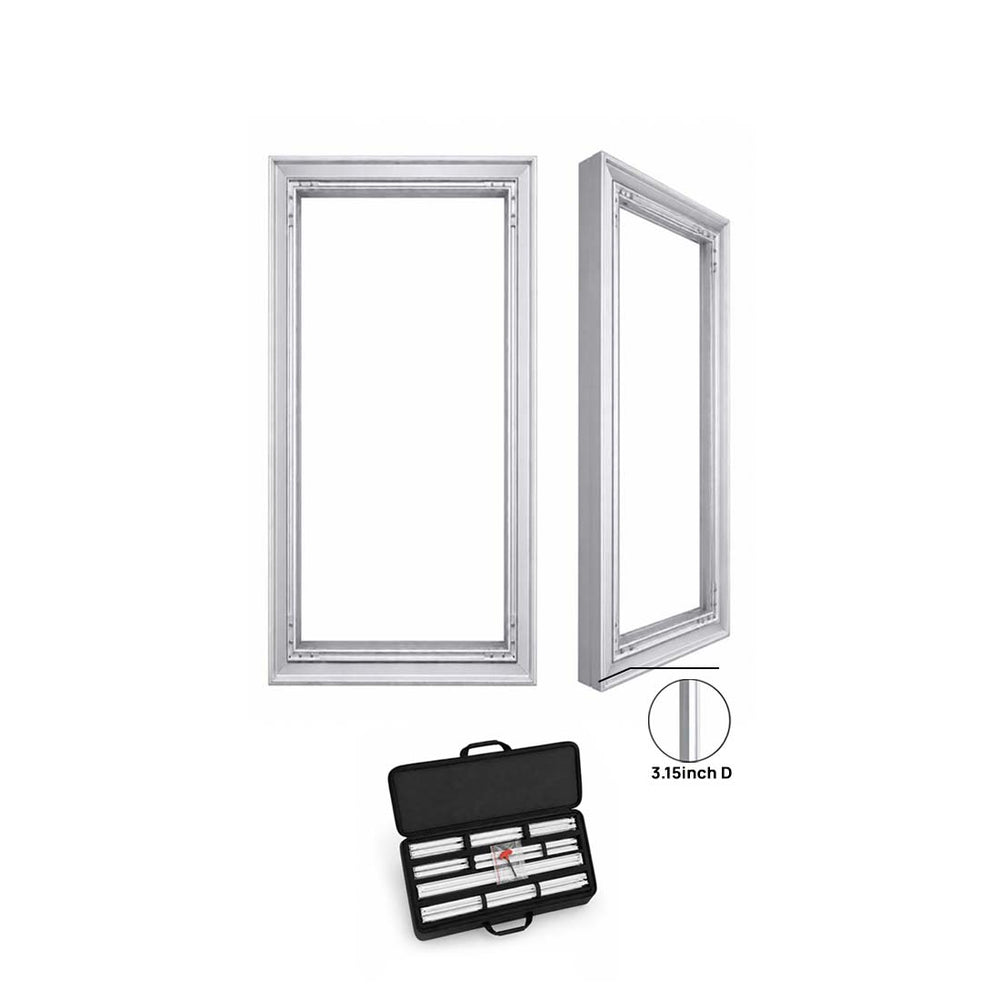 Non-Backlit Wall-Mounted SEG Fabric display - 80mm Depth