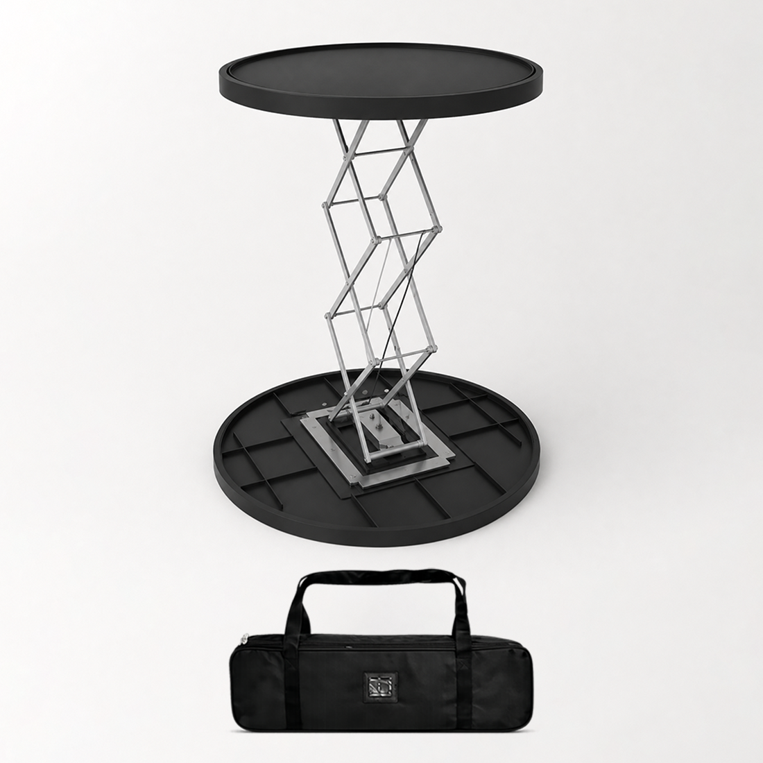 Backlit Fabric Round Pop Up Counter