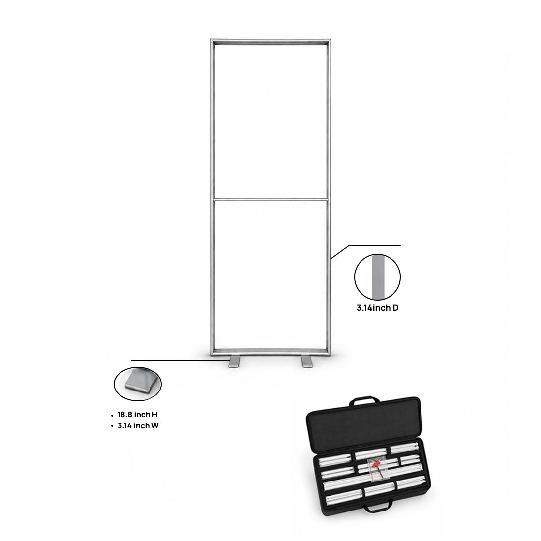 SEG Fabric Media Wall - 0.85m W x 2m H