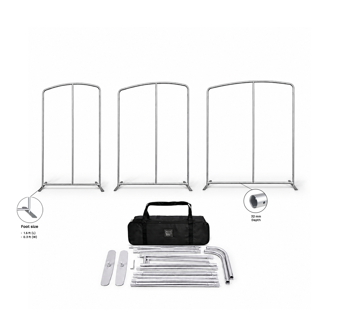 Portable Inclined Fabric Exhibit Display