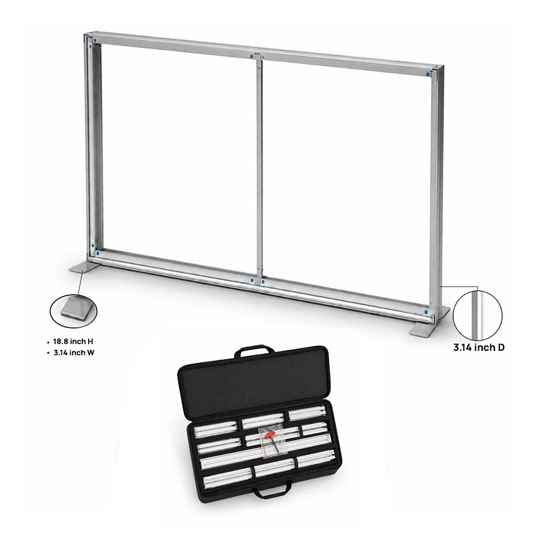 Non-Backlit SEG Fabric Media Wall - 3m W