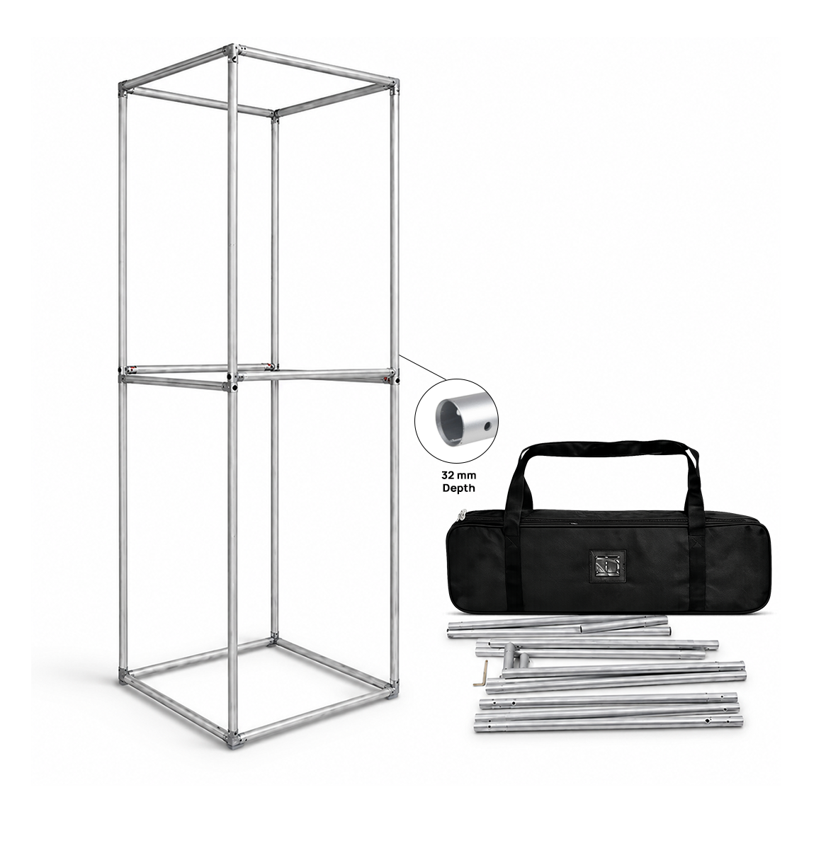Modular EZ Cubic Fabric Tower Display