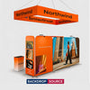 3x6m Magnetic Booth Kit with L-Shape TV Tower & Hanging Banner