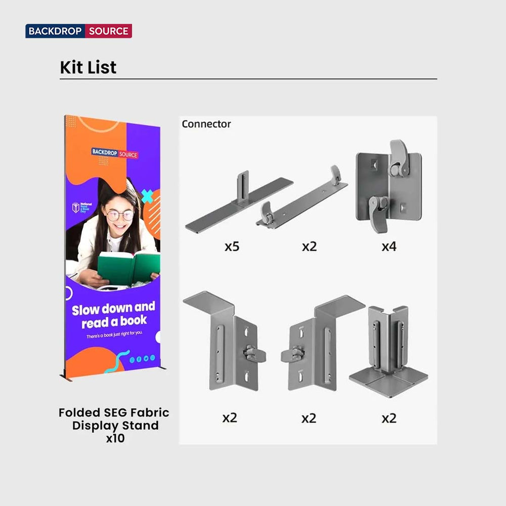 6m Folding SEG U-Shape Booth Kit with Arch Header