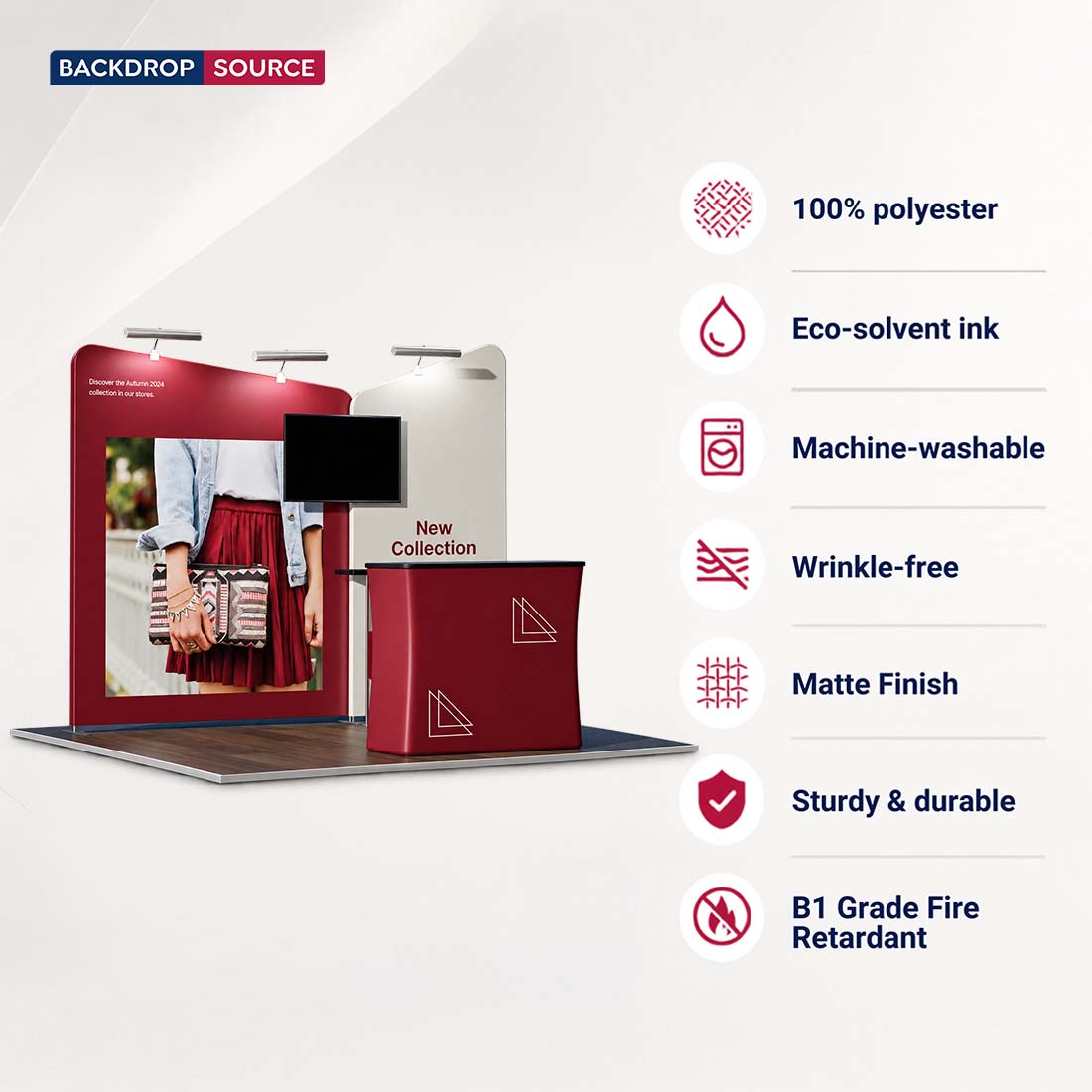 Inclined Exhibition Kit for 3m Wide Booths