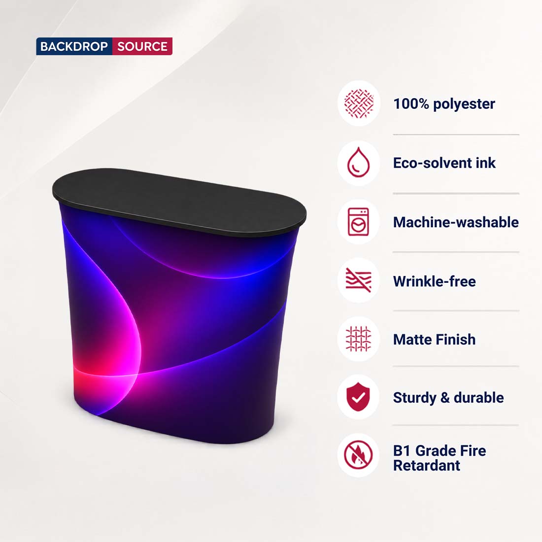 Fabric Velcro Pop Up Counter 1 x 2