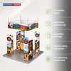 3x3m Magnetic Wall Booth Kit with 4-Sided Hanging Banner