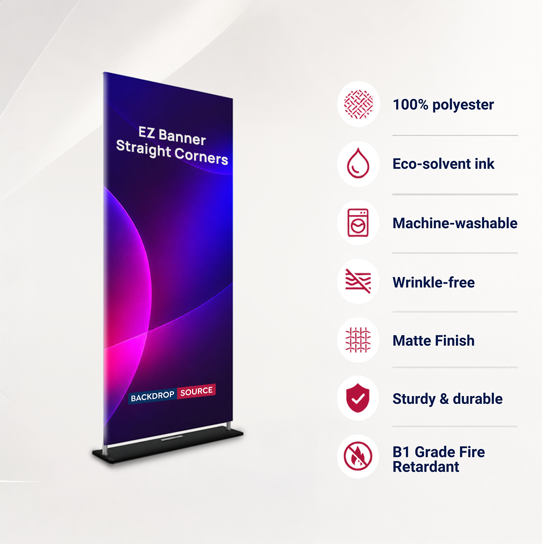 EZ Fabric Banner with Straight Corners