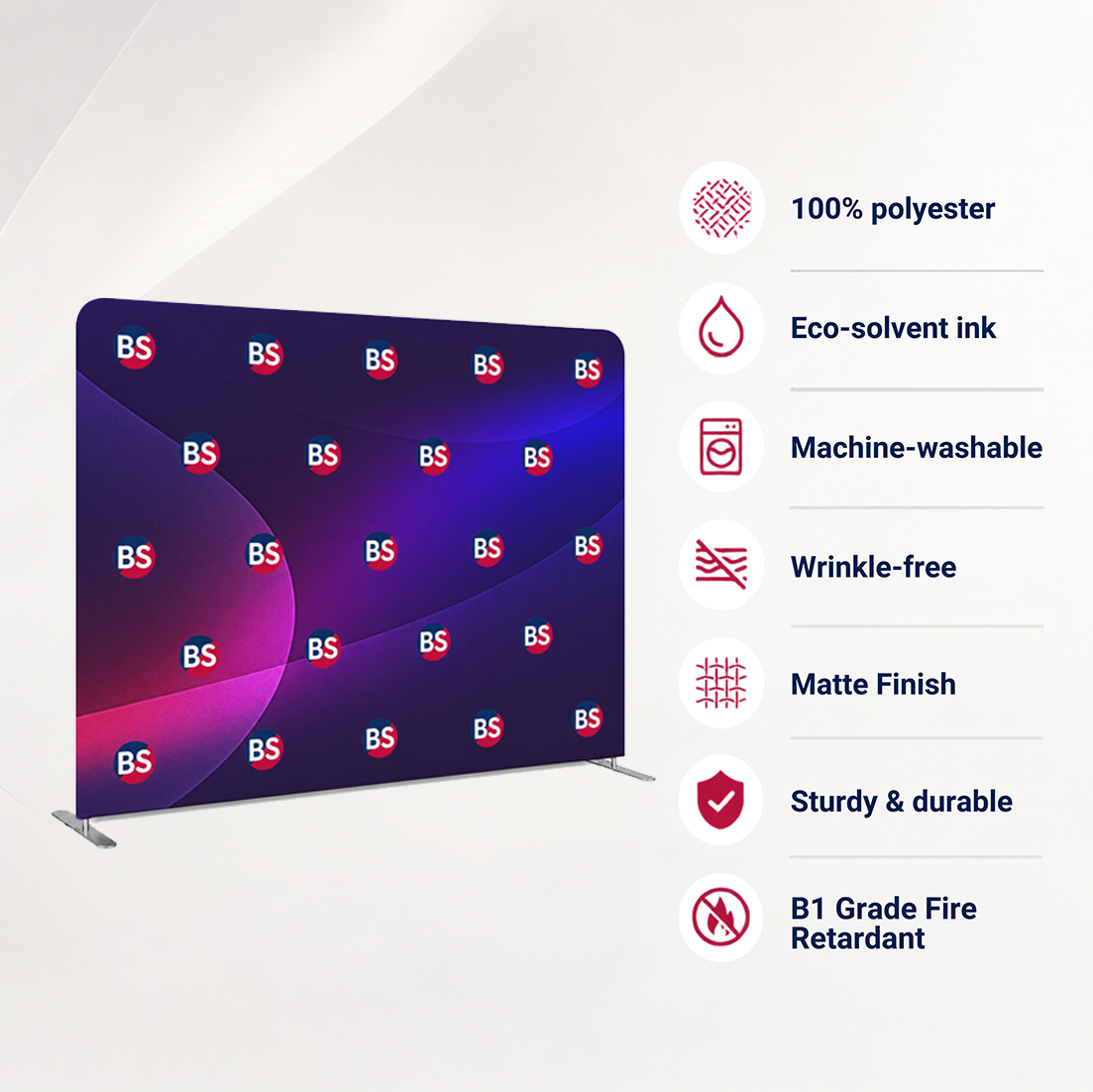 Tension Fabric Step & Repeat Display Wall