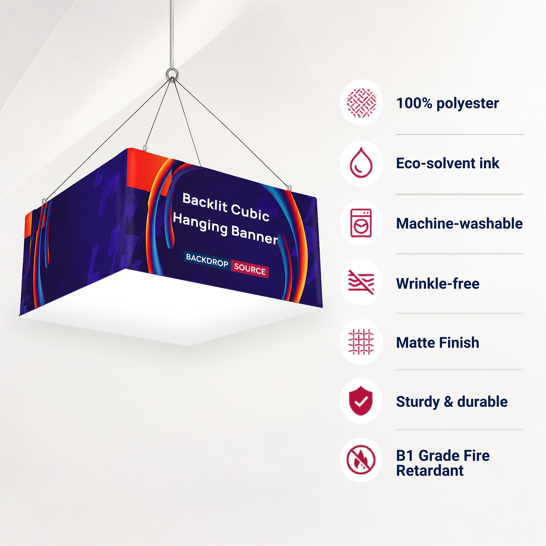 Backlit Cubic Hanging Banner
