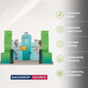 3x6m Booth Kit with Inclined Walls, 3D Shelf Stands & 2 Counters