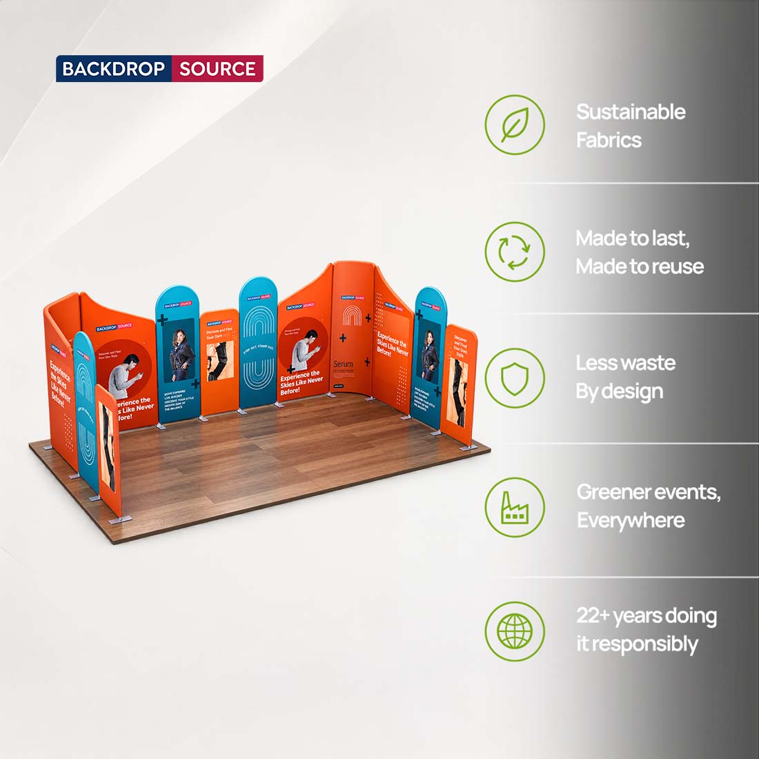 Magnetic Fabric Booth Display - Model 3 (6m x 6m)
