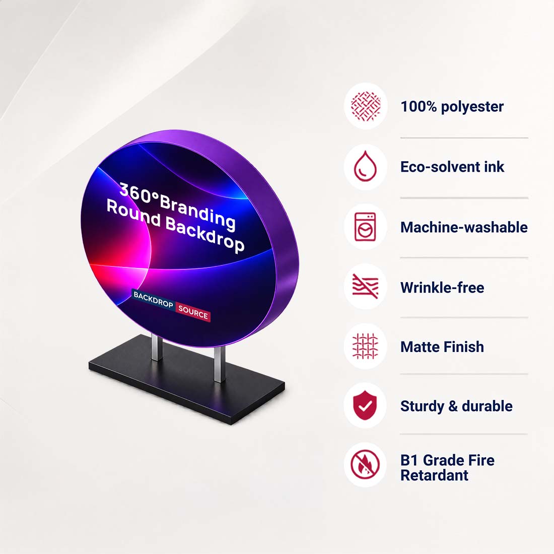 360° Branding Round Backdrop