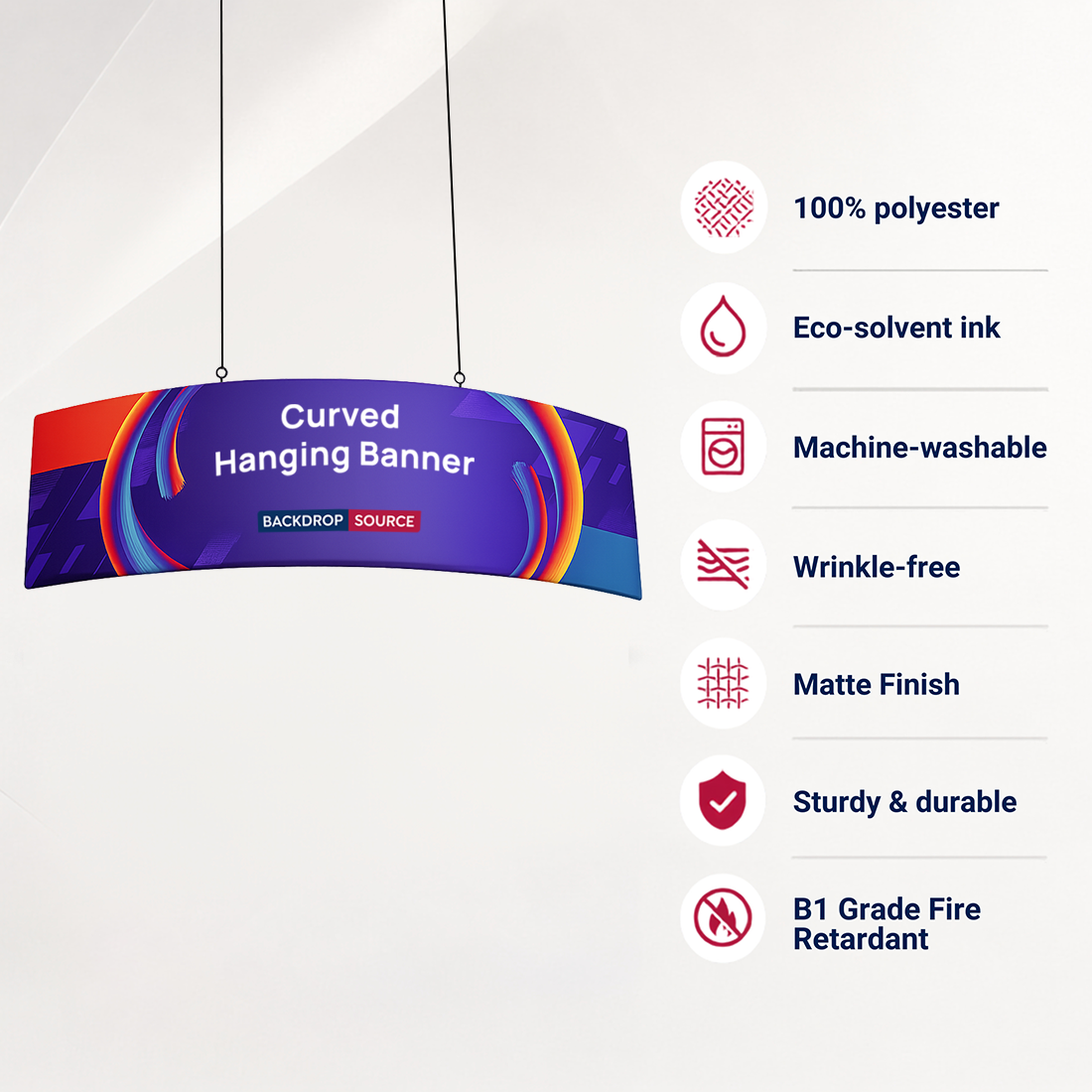 Curved Hanging Banner