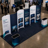 3x6m Magnetic Curved Wall Booth Kit with 2 Counters