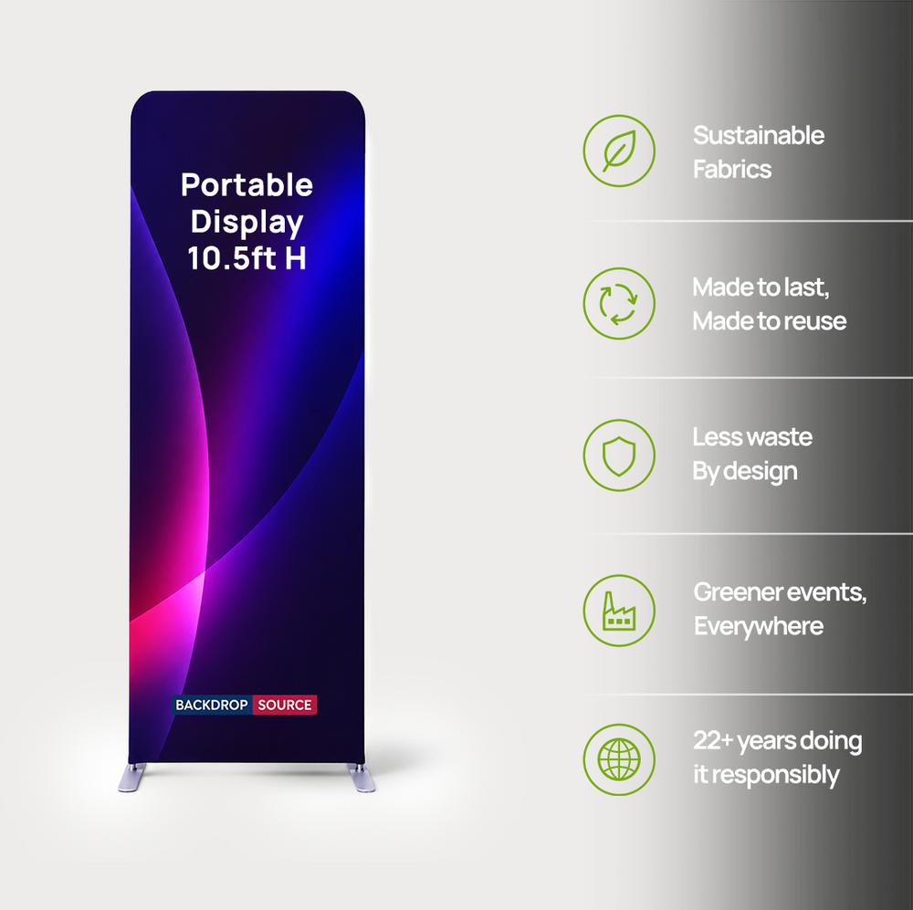 Portable 3.2m H High Fabric Exhibit Display