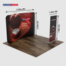 3x3m Trade Show Booth Kit with Backwall & Roll-Up Banner Stand