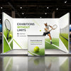 Backlit SEG U-Shape Booth Kit with 3 Lightbox Walls & Counter