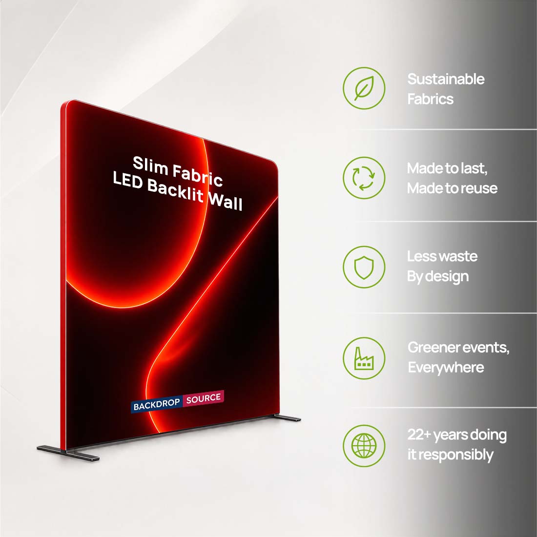 Slim Fabric LED Backlit Exhibition Wall