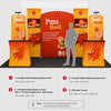 3x6m Booth Kit with Slanted Arches, Curved Walls & 2 Counters