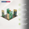 Magnetic Fabric Booth Display - Model 4 (6m x 6m)