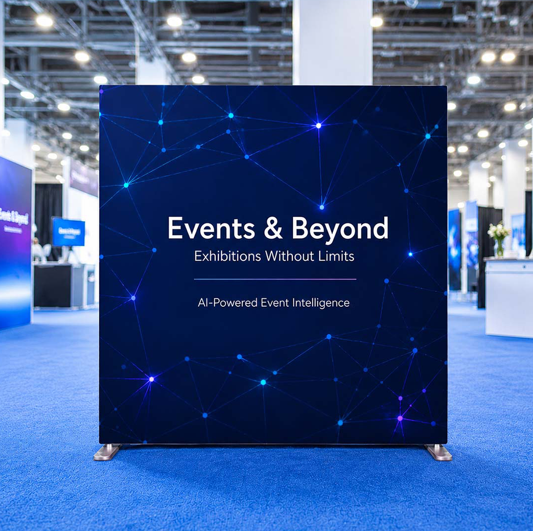 Portable Straight Fabric Media Wall – Square Corners