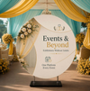 Custom Circle Fabric Backdrop Display