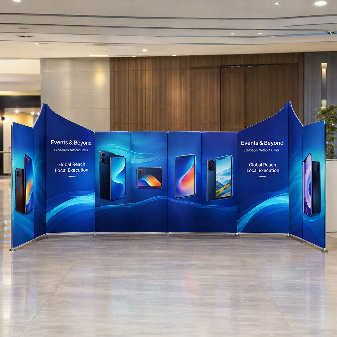 Magnetic Fabric Booth Display - Model 2 (6m x 6m)